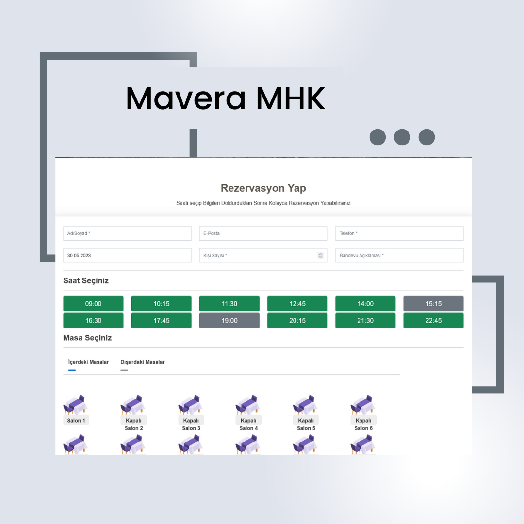 Mavera MHK QR Menü